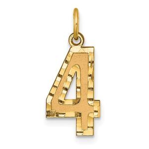 14K Yellow Gold, Varsity Collection, Medium D/C Pendant Number 4